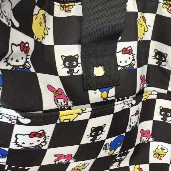 Sanrio Hello Kitty Black White Large Travel Duffel Bag Tote Bioworld 21x14x7 - Picture 5 of 8